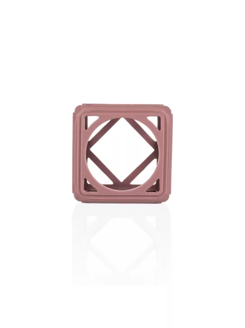 Zopa Szilikon rágóka Négyzet - Old Pink