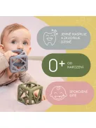 Zopa Szilikon rágóka Négyzet - Old Pink