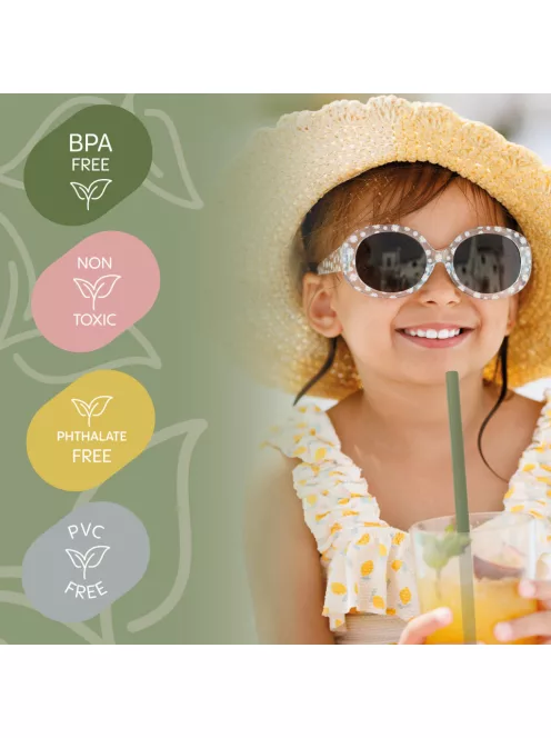 Zopa Szilikon szívószál 4 db - Mustard Yellow