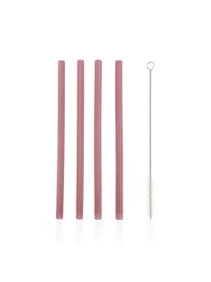 Zopa Szilikon szívószál 4 db - Old Pink