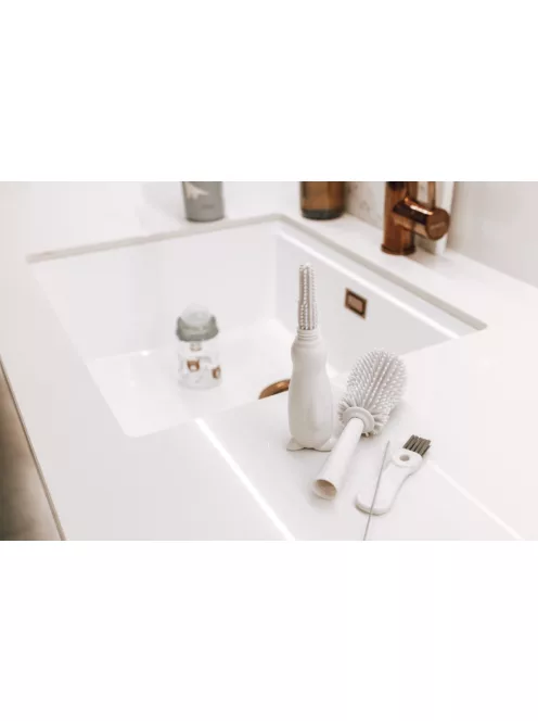 Zopa Szilikon palacktisztító kefe 3az1-ben - Light Grey