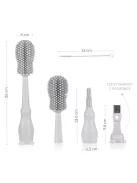 Zopa Szilikon palacktisztító kefe 3az1-ben - Light Grey