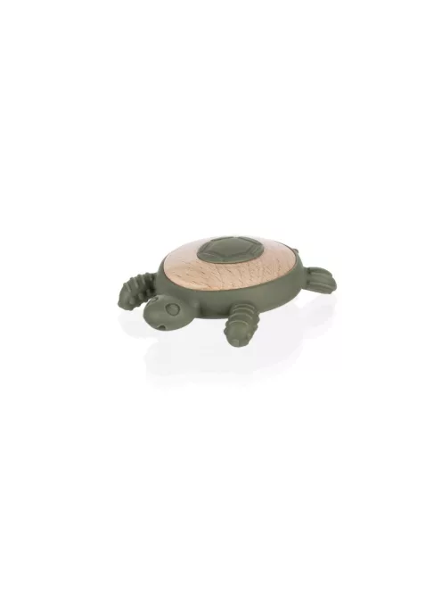 Zopa Szilikon-fa rágóka Teknős - Forest Green