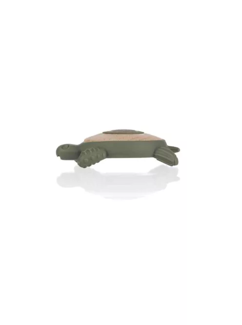 Zopa Szilikon-fa rágóka Teknős - Forest Green