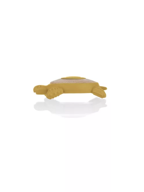 Zopa Szilikon-fa rágóka Teknős - Mustard Yellow