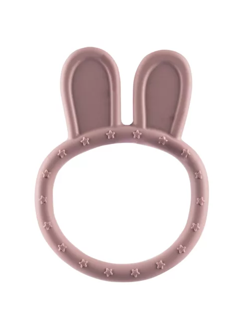 Zopa Szilikon rágóka Nyuszi - Old Pink