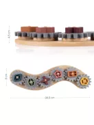 Zopa Szilikon-bambusz kirakó fogaskerekekkel Multicolor