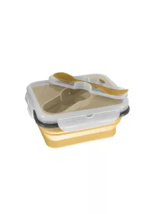   Zopa Szilikon uzsonnásdoboz kis kanállal (kicsi) - Mustard Yellow