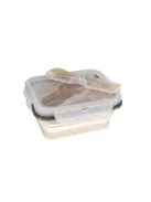 Zopa Szilikon uzsonnásdoboz kis kanállal (kicsi) - Sand Beige