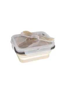   Zopa Szilikon uzsonnásdoboz kis kanállal (kicsi) - Sand Beige