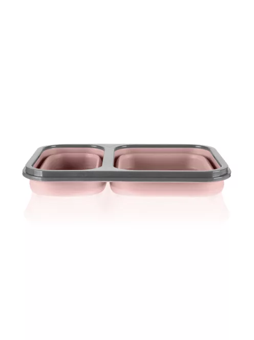 Zopa Szilikon uzsonnásdoboz kanállal (nagy) - Old Pink