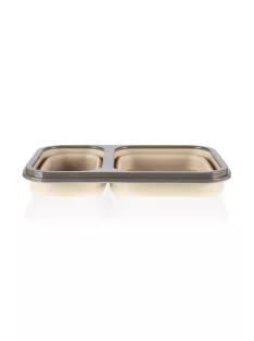 Zopa Szilikon uzsonnásdoboz kanállal (nagy) - Sand Beige