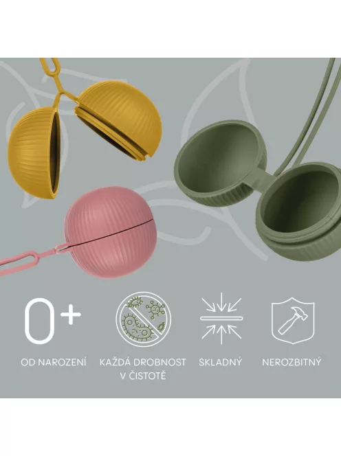 Zopa Zárható szilikon cumitartó tok - Forest green