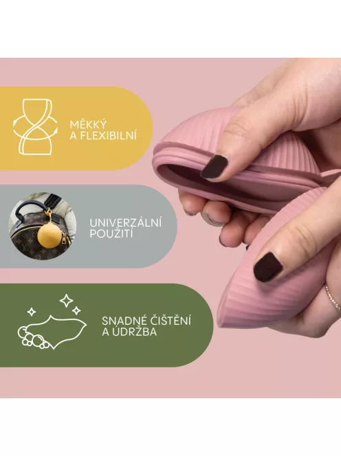 Zopa Zárható szilikon cumitartó tok - Old Pink