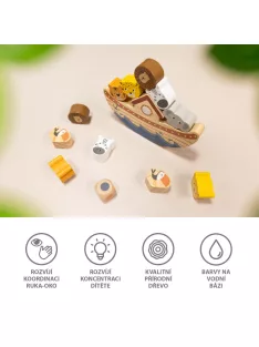 Zopa Fa egyensúlyozó játék - Bárka Wood