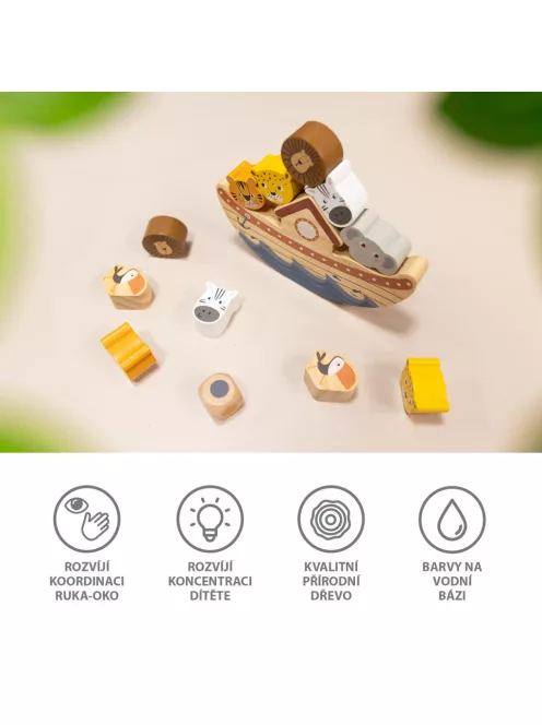 Zopa Fa egyensúlyozó játék - Bárka Wood