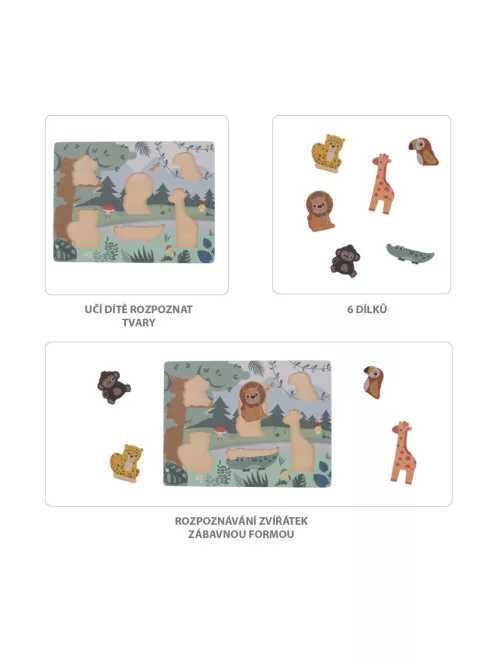 Zopa Fa puzzle - dzsungel Wood