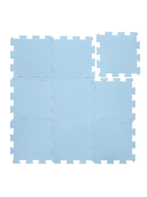 Zopa 9 db-os Puzzle habszőnyeg 30x30 cm - Floral Blue