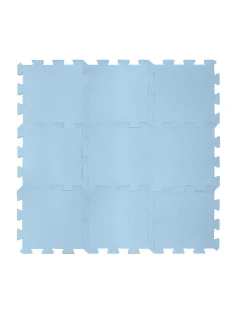 Zopa 9 db-os Puzzle habszőnyeg 30x30 cm - Floral Blue