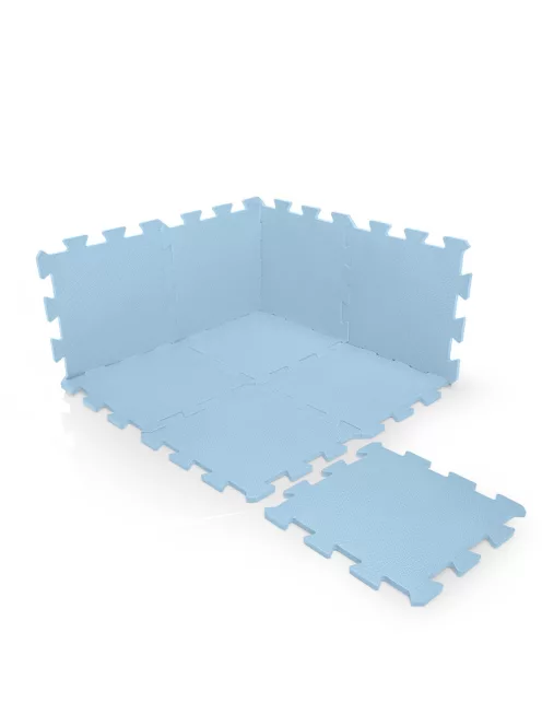 Zopa 9 db-os Puzzle habszőnyeg 30x30 cm - Floral Blue