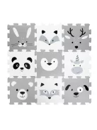 Zopa 9 db-os Puzzle habszőnyeg 30x30 cm - Forest
