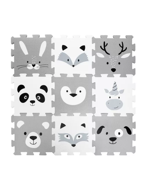 Zopa 9 db-os Puzzle habszőnyeg 30x30 cm - Forest