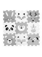 Zopa 9 db-os Puzzle habszőnyeg 30x30 cm - Forest
