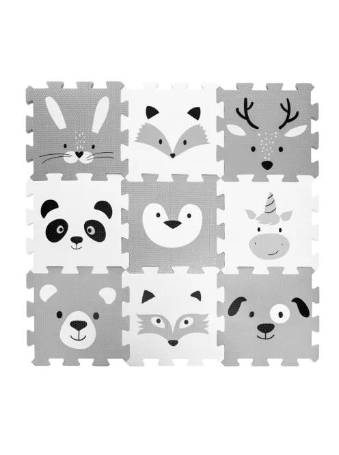 Zopa 9 db-os Puzzle habszőnyeg 30x30 cm - Forest