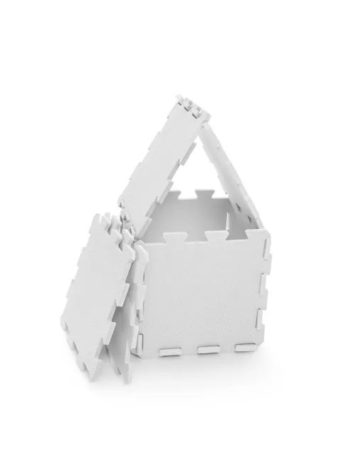 Zopa 9 db-os Puzzle habszőnyeg 30x30 cm - Ivory Beige