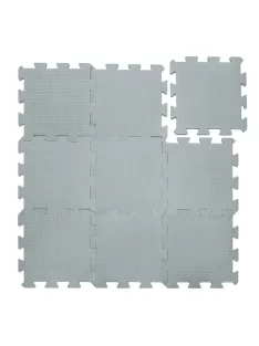 Zopa 9 db-os Puzzle habszőnyeg 30x30 cm - Light Grey