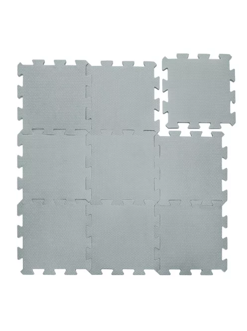 Zopa 9 db-os Puzzle habszőnyeg 30x30 cm - Light Grey