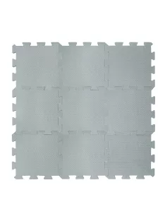 Zopa 9 db-os Puzzle habszőnyeg 30x30 cm - Light Grey