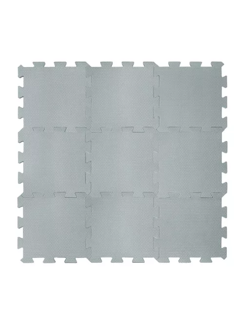 Zopa 9 db-os Puzzle habszőnyeg 30x30 cm - Light Grey