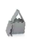 Zopa 9 db-os Puzzle habszőnyeg 30x30 cm - Light Grey