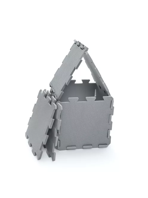 Zopa 9 db-os Puzzle habszőnyeg 30x30 cm - Light Grey