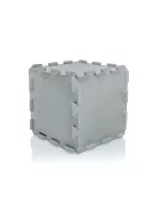 Zopa 9 db-os Puzzle habszőnyeg 30x30 cm - Light Grey