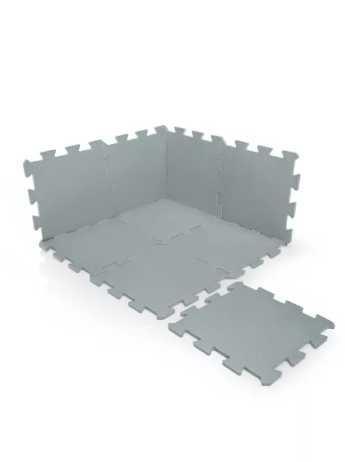 Zopa 9 db-os Puzzle habszőnyeg 30x30 cm - Light Grey