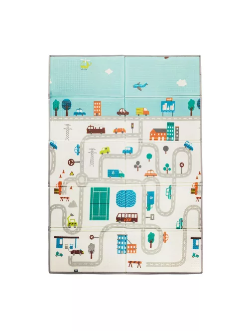 Zopa Multifunkciós összecsukható habszivacs játszószőnyeg – kétoldalas 180 × 120 cm - City