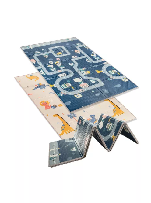 Zopa Multifunkciós összecsukható habszivacs játszószőnyeg – kétoldalas 180 × 120 cm - Dino
