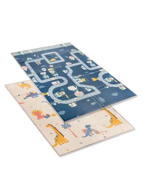 Zopa Multifunkciós összecsukható habszivacs játszószőnyeg – kétoldalas 180 × 120 cm - Dino