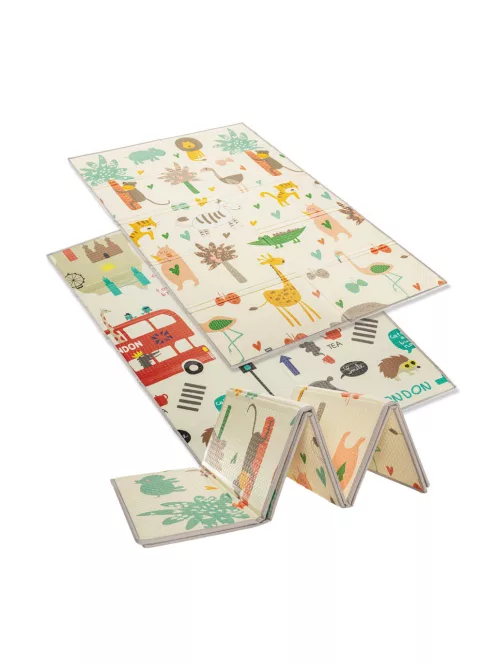 Zopa Multifunkciós összecsukható habszivacs játszószőnyeg – kétoldalas 180 × 120 cm - Savana