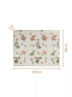   Zopa Multifunkciós összecsukható habszivacs játszószőnyeg – kétoldalas 200 × 150 cm - Forest