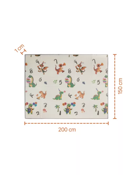 Zopa Multifunkciós összecsukható habszivacs játszószőnyeg – kétoldalas 200 × 150 cm - Forest