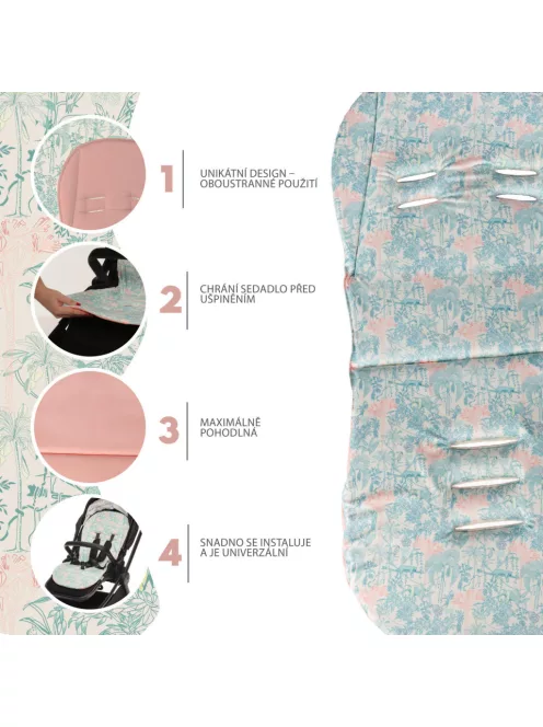 Zopa Babakocsi szőnyeg Easy - Jungle Pink