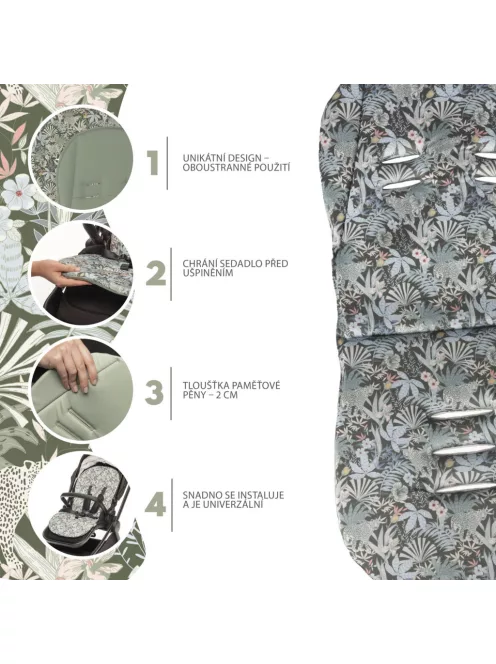 Zopa Memory Foam babakocsi párna Comfort - Madagaskar Green