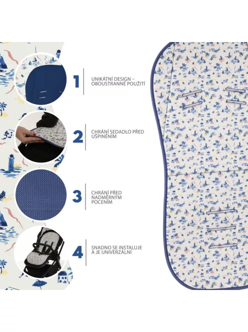 Zopa Babakocsi szőnyeg légáteresztő Breeze - Sailor Blue