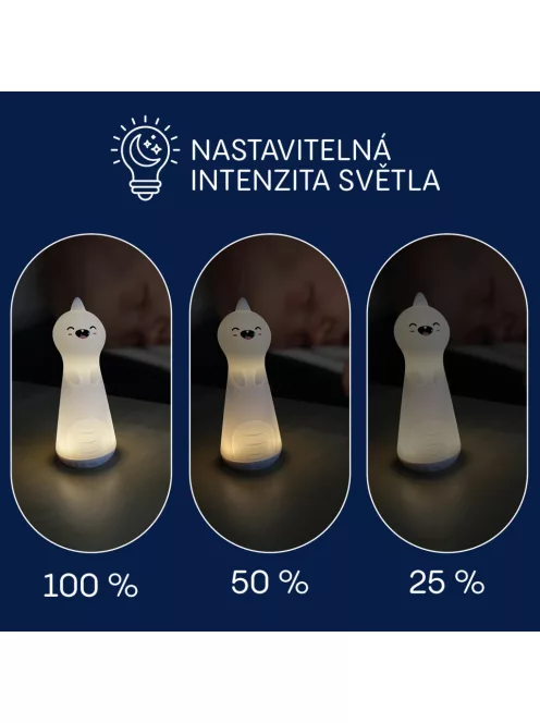 Zopa Szilikon LED éjszakai fény zseblámpa funkcióval - Dino