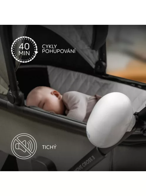 Zopa Eggy újratölthető babakocsi ringató - White