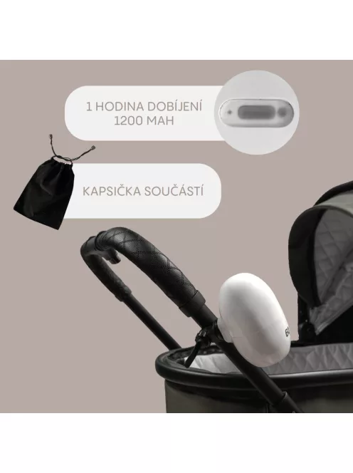 Zopa Eggy újratölthető babakocsi ringató - White