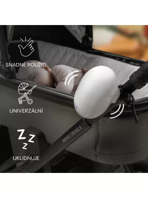 Zopa Eggy újratölthető babakocsi ringató - White